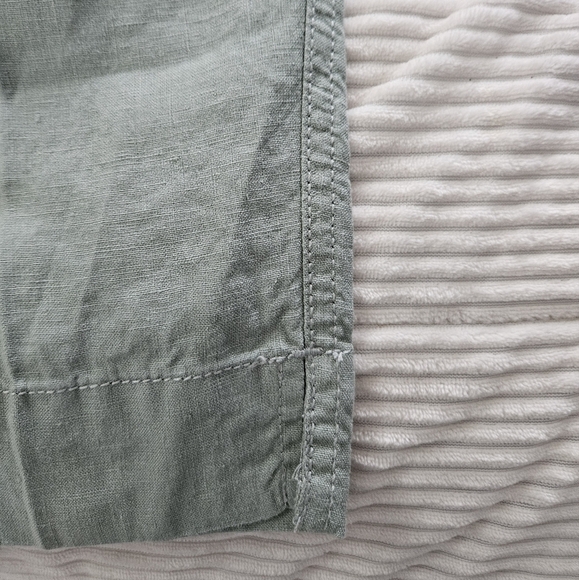 L.L. Bean 100% Linen Women's Green Pants Size 8 Reg - Picture 4 of 10